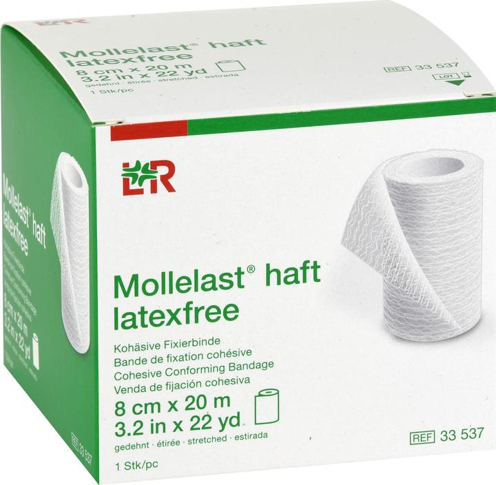 Produktbild Lohmann & Rauscher Mollelast haft latexfrei weiss 8cm x 20m gedehnt, 1 St BIN