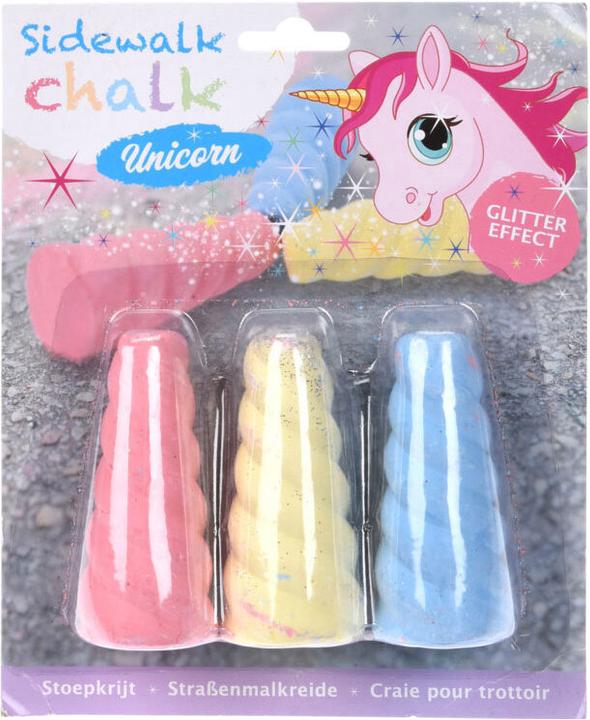 Produktbild Bürgersteigkreide Glitter Einhorn, 3St. (3 x)