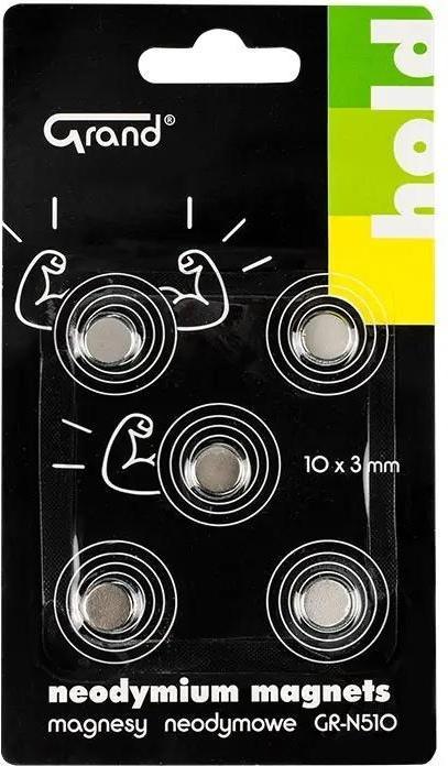 Image du produit GrandHall Neodym-Magnete GR-N510 10 mm 5 Stück GRAND (5 x)