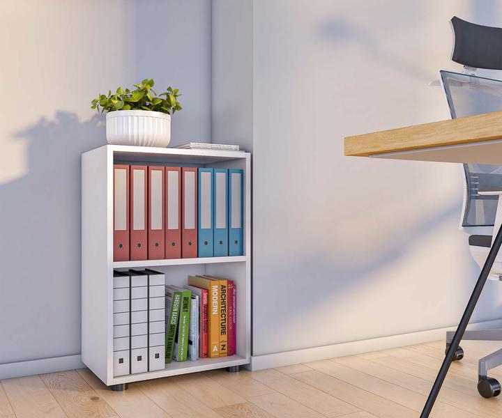 Actual product image VCM Wood Office Stand Shelf Books File Shelf Bookcase Ulas 2f (49 x 32 x 74 cm)