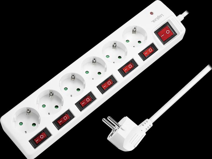 Immagine prodotto LogiLink 6x CEE 7/3 (6 x, CEE 7/3, 1.50 m)