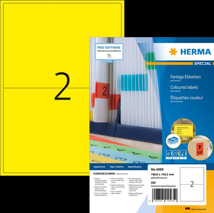 Immagine prodotto HERMA Etichette colorate A4