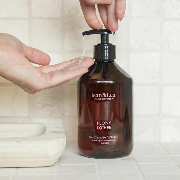 Actual product image Jean & Len Hand & Body Cleanser Peony/Lychee, 500 ml (500 ml)