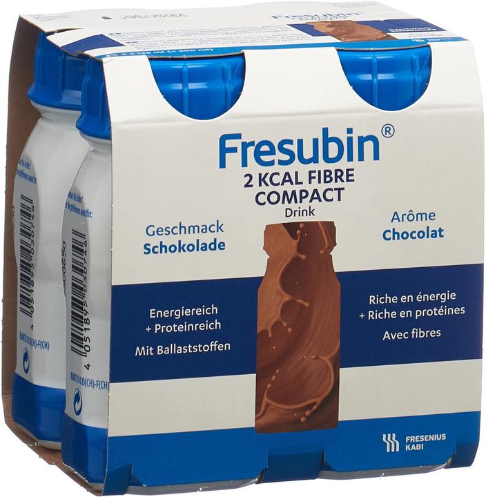 Produktbild Fresubin 2 kcal Compact Fibre Drink Schoko (4x125ml) (Schokolade, 4 x)