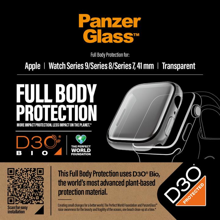 Image du produit PanzerGlass Protecteur d'écran intégral Apple Watch avec D3O Series 2023 41mm