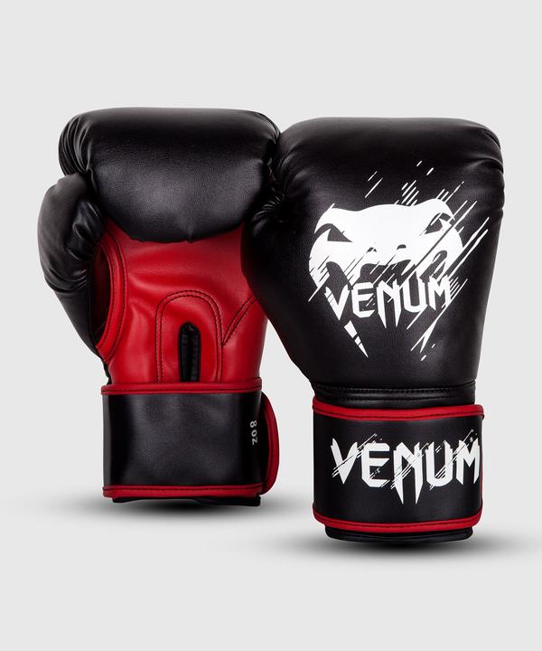 Actual product image Venum Contender Kids Boxing Gloves - Black-Red (4 OZ, One size)