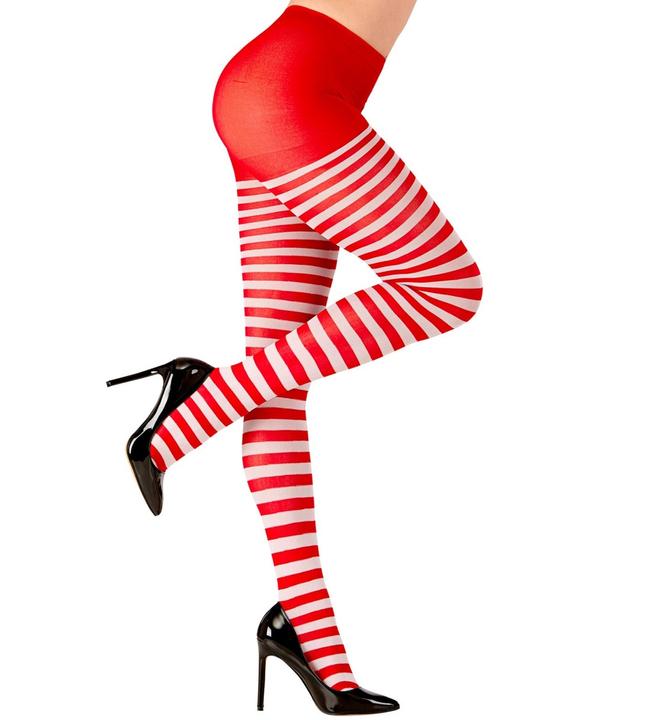 Image du produit Widmann Collants à rayures rouges et blanches 70 DEN (70 DEN, Taille unique)