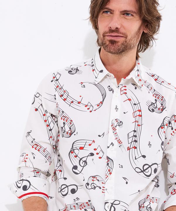 Actual product image Joe Browns Music Note Print Long Sleeve Shirt (XL)