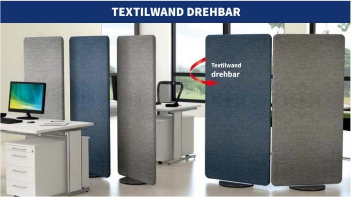 Immagine prodotto Kerkmann Parete mobile, ruotabile, alt. x largh. x prof. 1700 x 800 x 400 mm, grigio. (80 x 170 x 40 cm)
