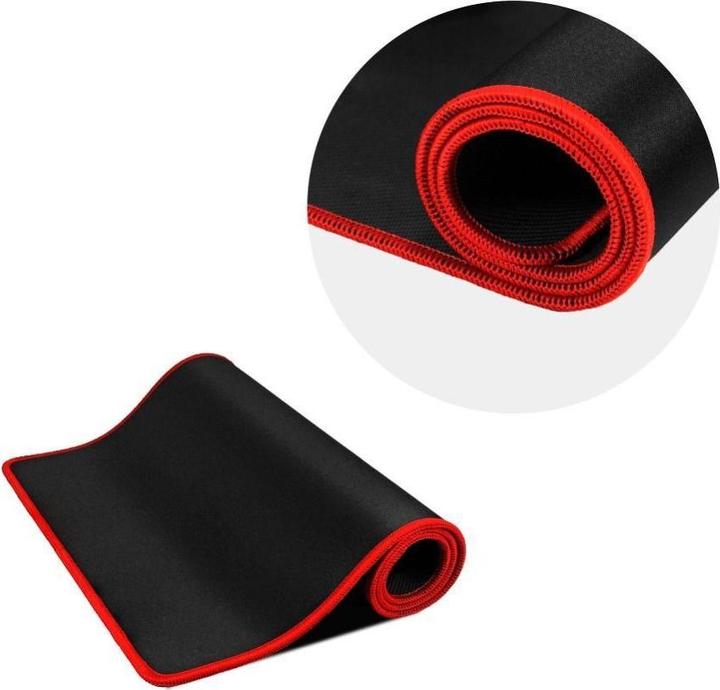 Actual product image OEM Other Computer Accessory Gaming mousepad 300 x 240 x 3 mm black with red stitching