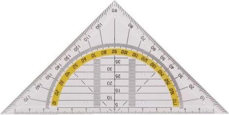Produktbild Office Depot Geometriedreieck Transparent 16 cm (160 mm)