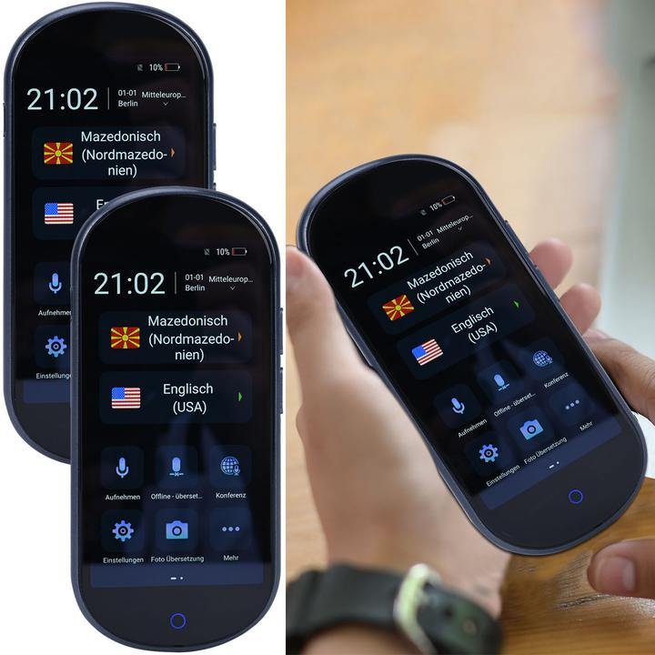 Immagine prodotto Casativo Set di 2 traduttori in tempo reale, 137 lingue, incluso il riconoscimento del testo e la (16 GB)