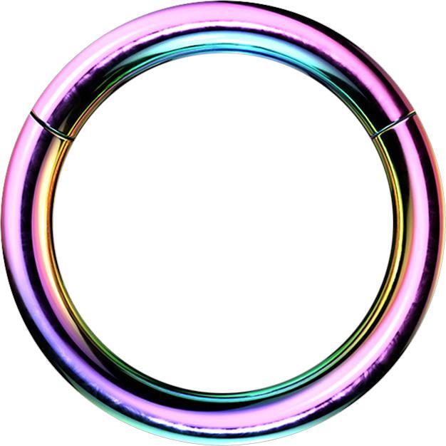 Produktbild Star Piercing Segmentring farbig mit Titanium Schicht (ohne Messing, Chirurgenstahl 316L)