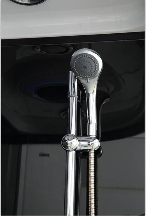 Immagine prodotto Home Deluxe Doccia a vapore con cascata MANTA BLACK XL sauna a vapore, 120x80x220cm - destra