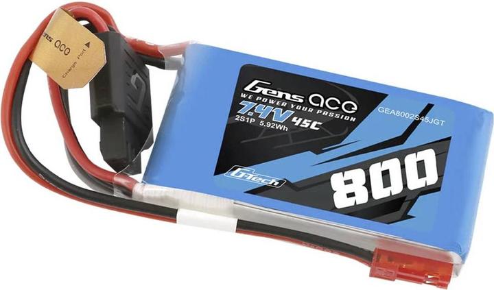 Immagine prodotto Gens Ace Batteria Lipo G-Tech 800mah 7,4V 45C 2S1P (7.40 V, 800 mAh)