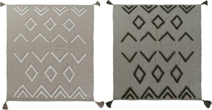 DKD Home Decor blanket white green beige 130 x 170 x 0.5 cm (2 pieces) (130 x 170 cm)