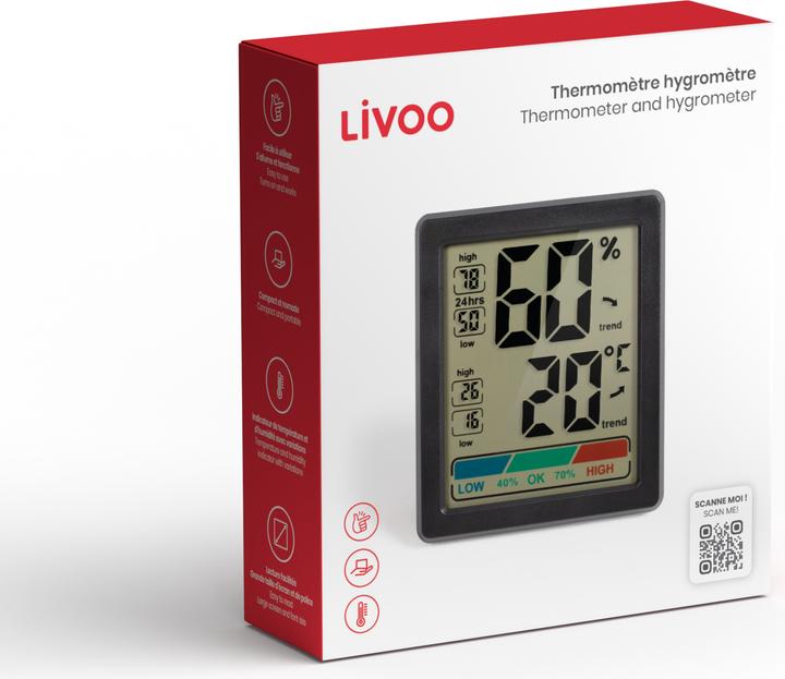 Actual product image Livoo Thermometer and hygrometer