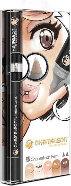 Image du produit Chameleon Pinceau aquarelle pour les tons de peau, 5 pièces (Marron, 5 x)