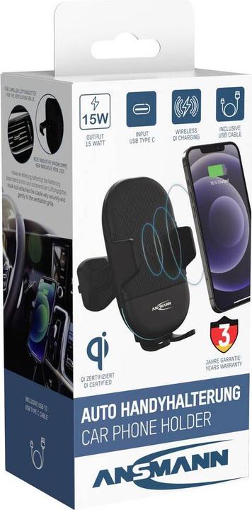 Produktbild Ansmann KFZ-USB-Ladegerät Induktions-Ladegerät WiLine 15 1 A / 5 W / 1 Port (15 W)