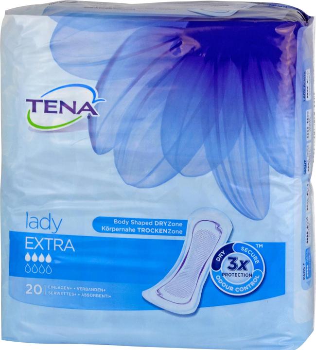 Actual product image Tena LADY Insoles for bladder incontinence EXTRA (20 x, Regular)