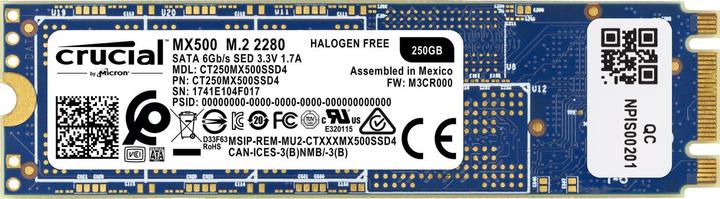 Actual product image Crucial Mx500 (250 GB, M.2 2280)