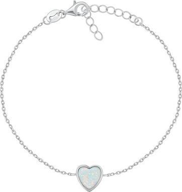 Brilio Silver - Minimalist silver bracelet Heart BRC123W