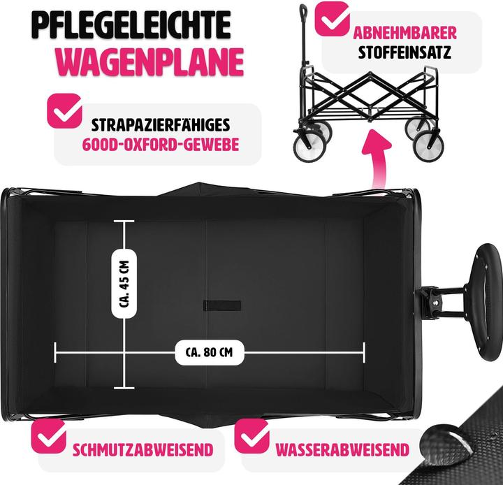 Image du produit tectake Chariot pliable LEON avec freins