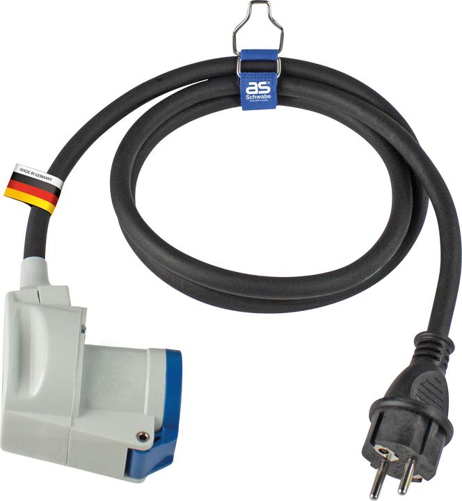 As - Schwabe Câble adaptateur de fiche de sécurité pour le camping (CEE 7/7, CEE)