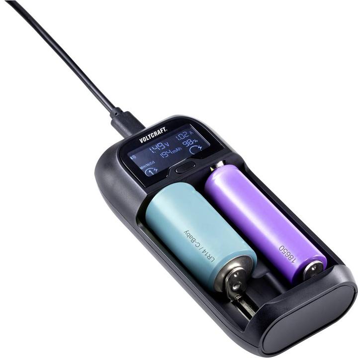 Image du produit Voltcraft Chargeur de cellules rondes (1 pcs, 10440, 14500, 14650, 16340, 17500, 17650, 17670, 18350, 18500, 18650, 22650, 26500, 26650, AA, AAA, C, AAAA, Sous-C, Chargeurs sans batterie)