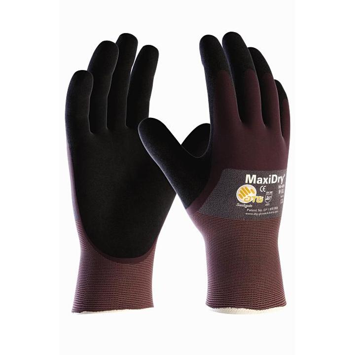 Actual product image ATG Gloves MaxiDry® 56-425 size 8 purple/black EN 388 PPE category II (8)