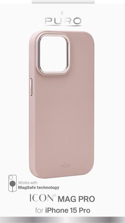 Image du produit Puro ICON MAG PRO iPhone 15 Pro 6.1" MagSafe różowy/rose PUIPC15P61ICONMPROSE (Apple iPhone 15 Pro)
