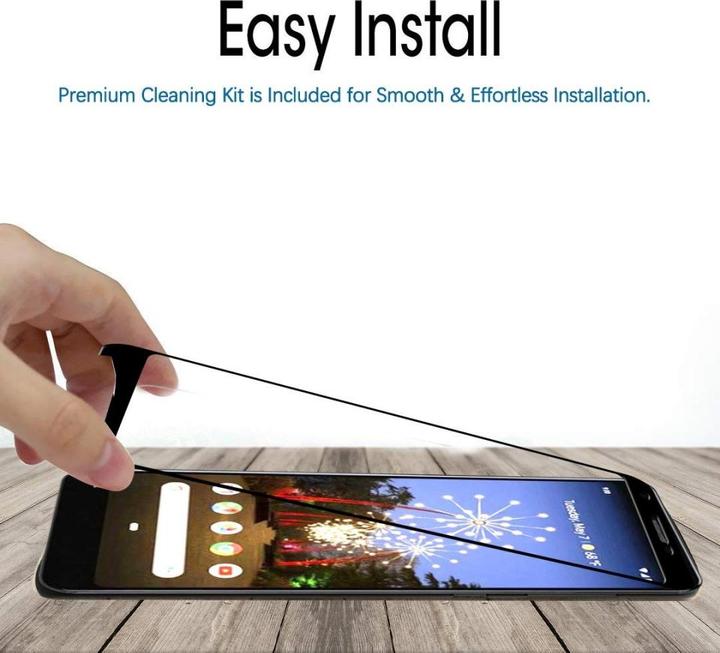 Actual product image Screenguard Google Pixel 3a Full Screen Protective Glass Film 2.5D 9H (1 Piece, Google Pixel 3a)