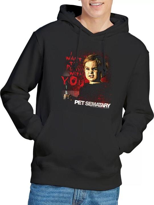 Immagine prodotto Pet Sematary I Want To Play Felpa con Cappuccio Uomo (L)