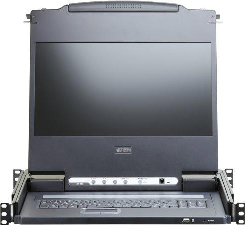 Produktbild Aten CL6700MW Konsolenregal 43,9 cm (17.3"" ) 1920 x 1080 Pixel Metall Schwarz 1U