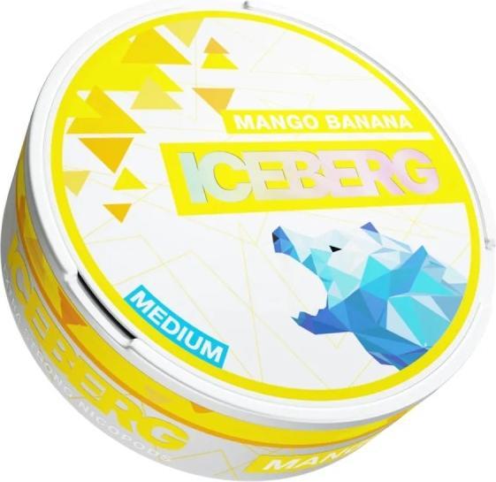Iceberg Snus MEDIO - Mango e banana 12g (Sacchetti di nicotina, 20 mg)