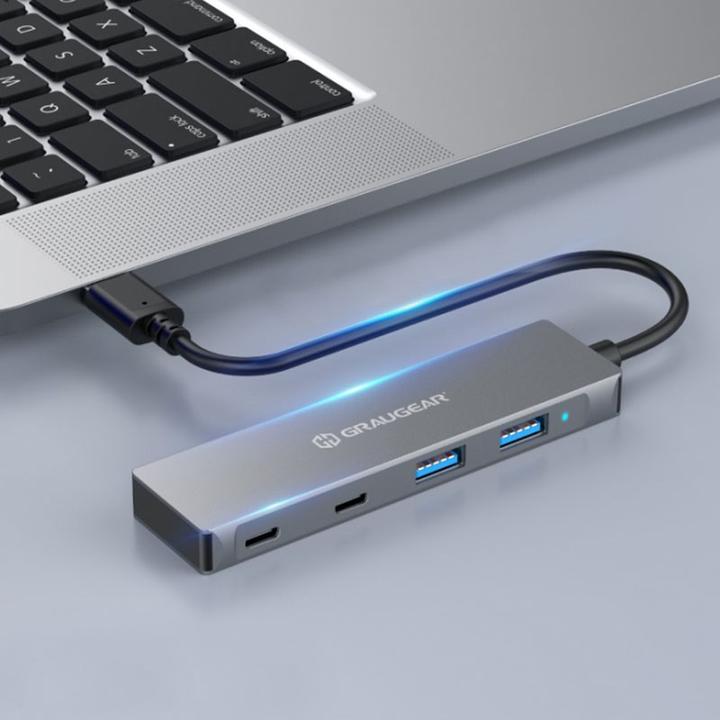 Productafbeelding Graugear G-HUB2A2C-AC (USB-C, 4 Havens)