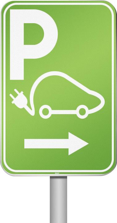 Produktbild Brady I/EVP11/RFLB/2.5MPL-400X600-1, Parkschild für Elektrofahrzeuge - Parkplatz für das Aufladen