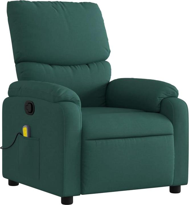 Immagine prodotto VidaXL Poltrona massaggiante in tessuto verde scuro,Colore: verde scuro,Materiale