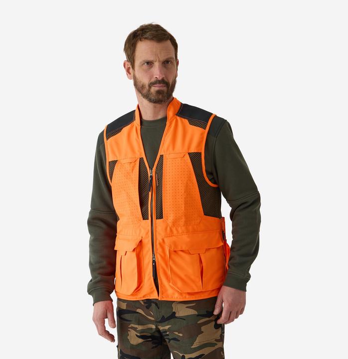 Actual product image Solognac Jagdweste 520 Herren orange (L)