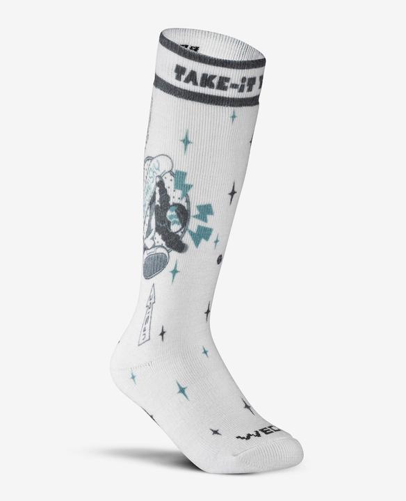 Actual product image Wedze Ski and snowboard socks for children - 100 black (27, 30)