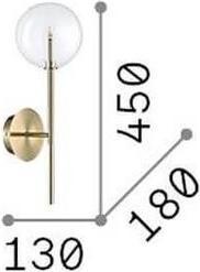 Image du produit Ideal lux EQUINOXE G4 Applique en laiton blanc chaud 200149 (160 lm, G4)