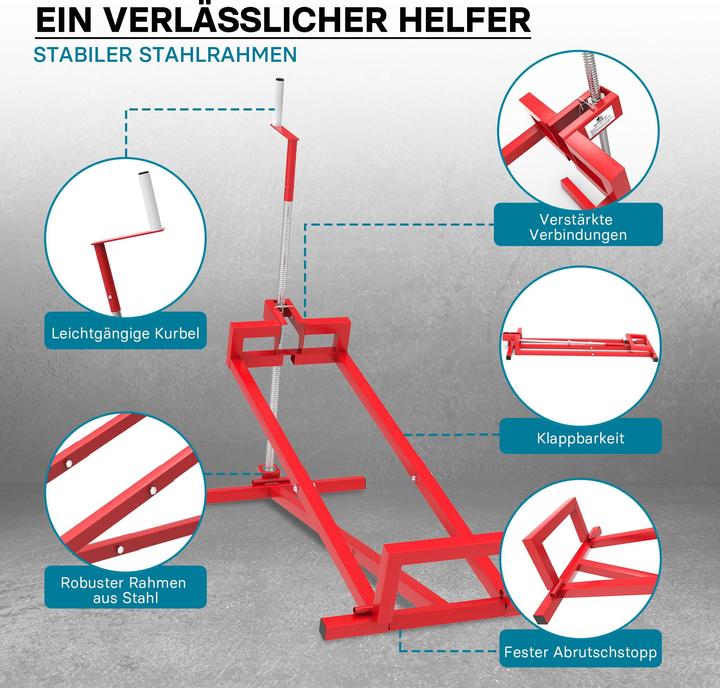 Produktbild Wiltec Reinigungshilfe Hebevorrichtung Aufsitzmäher Rasentraktor Lifter 400 kg (Rasentraktor, Traktorzubehör)