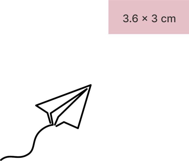 Image du produit minink Tatouage temporaire - Avions en papier avec un noeud