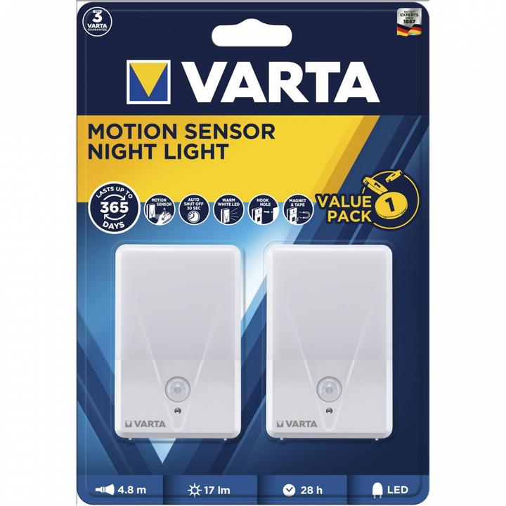 Actual product image Varta Motion Sensor Night Light Twin Pack without battery 16624101402