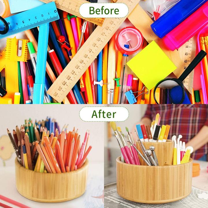 Produktbild Utoplike Schreibtisch Organizer aus Bambus