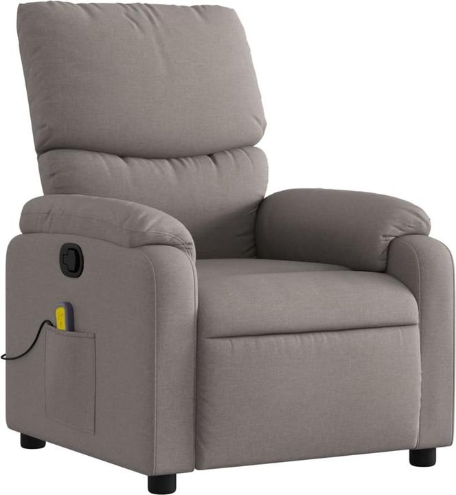 Immagine prodotto VidaXL Poltrona massaggiante in tessuto taupe,Colore: Taupe,Materiale: Tessuto (100