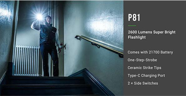 Produktbild Nextorch P81, 2'600 Lumen (3000 lm)