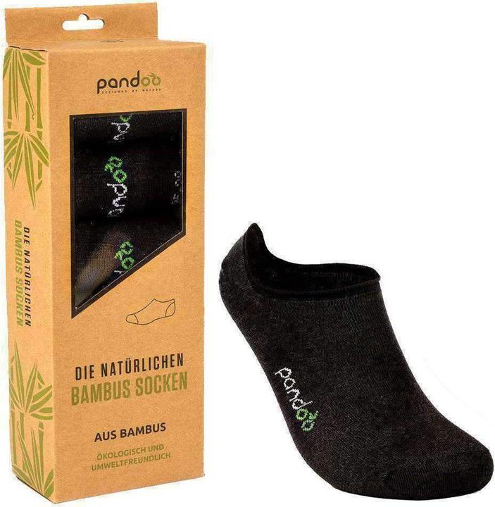 Actual product image Pandoo Bambus Füsslinge schwarz 39-42 (pack of 6, 39 - 42)