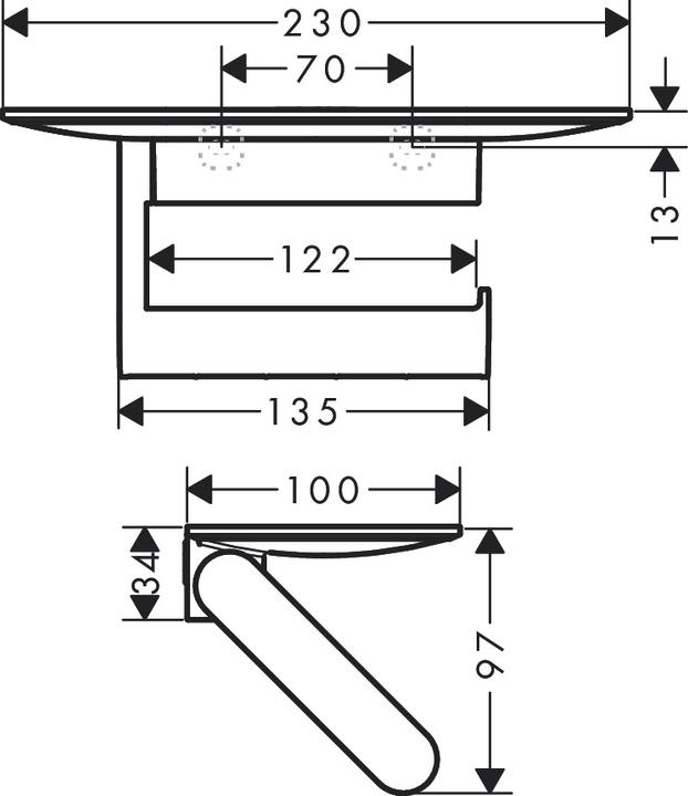 Actual product image hansgrohe Toilet paper holder