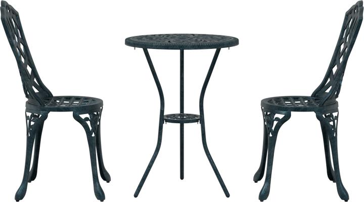 Actual product image VidaXL 3-piece garden bistro set green cast iron (53 cm)